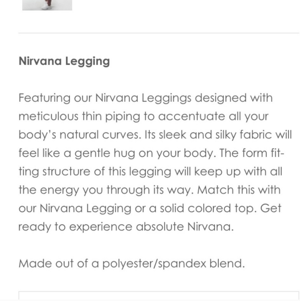BuffBunny Nirvana High Rise Full Length Legging Black White Piping XS S - Picture 15 of 15